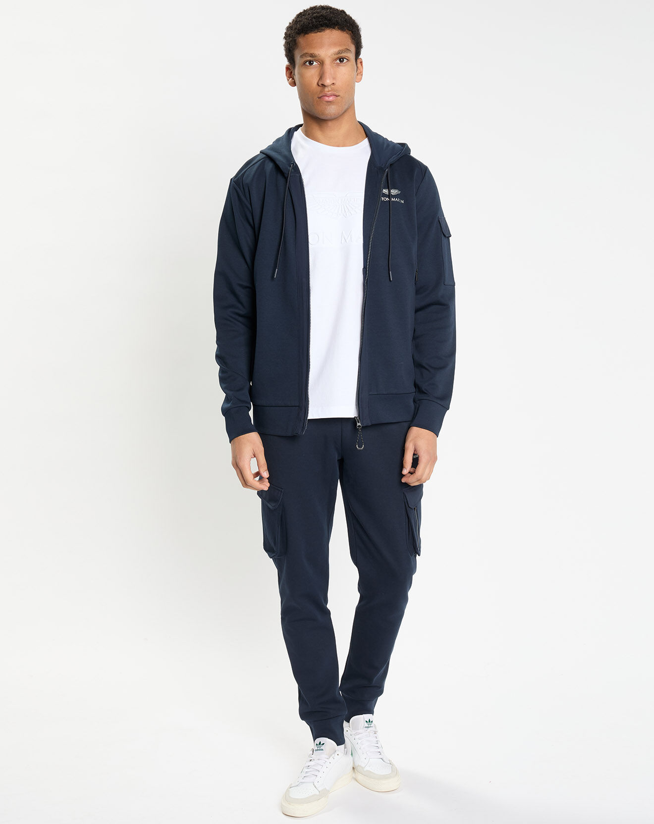 Hackett London Sweat zippé Aston Martin Racing bleu marine