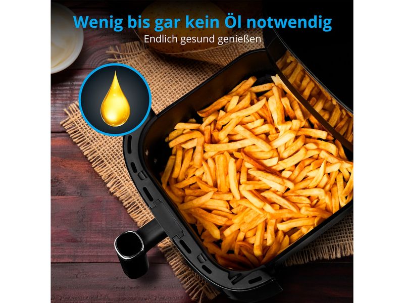 Medion Heissluft-Fritteuse MD 11780 5 l, Schwarz Fritteuse
