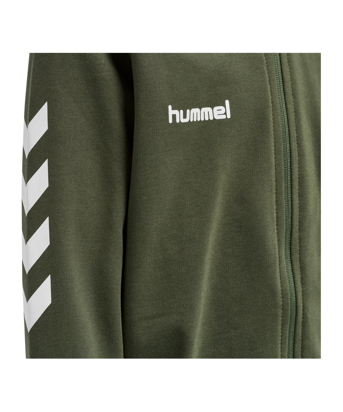 Hummel hmlGO Cotton Kapuzenjacke Kids Grün F6084