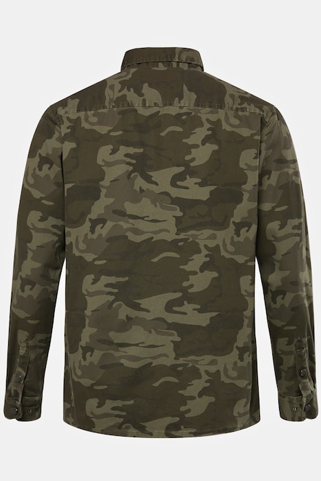 STHUGE Hemdjacke FLEXLASTIC®, Camouflage, Kentkragen, bis 8 XL