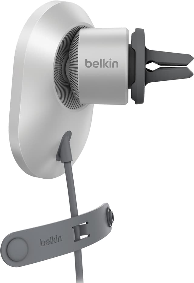 Belkin BoostCharge Pro Qi2 15W magnetisk biloplader (hvid)