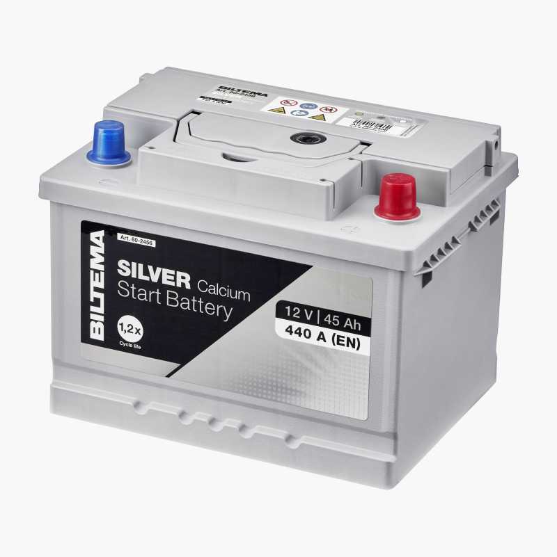 Startbatteri Sølv, 12 V, 45 Ah