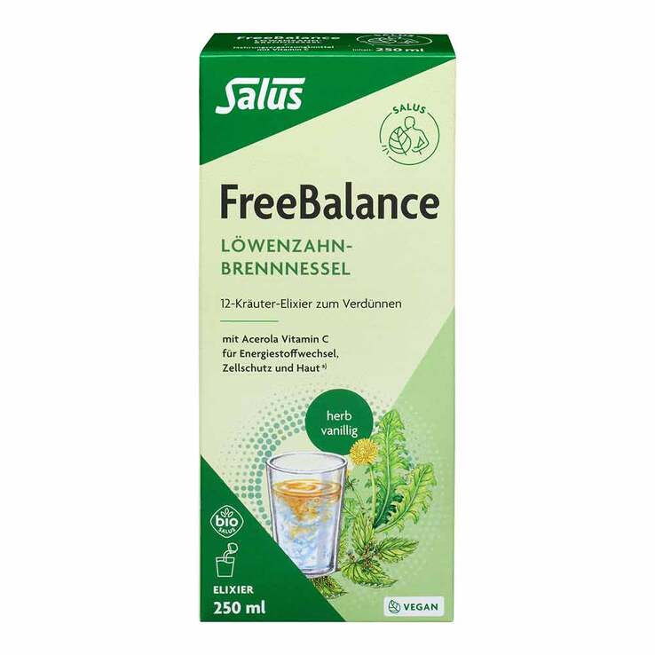 Freebalance Löwenzahn-Brennnessel Elixier Bio, 250 ml