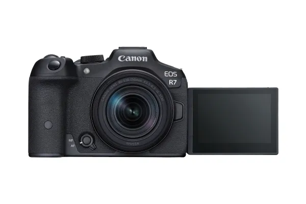 Canon EOS R7 - Digitalkamera - spejlløst - 32.5 MP - 4K / 60 fps - 8.3x optisk zoom RF-S 18-150 mm F3.5-6.3 IS STM objektiv - Wi-Fi, Bluetooth