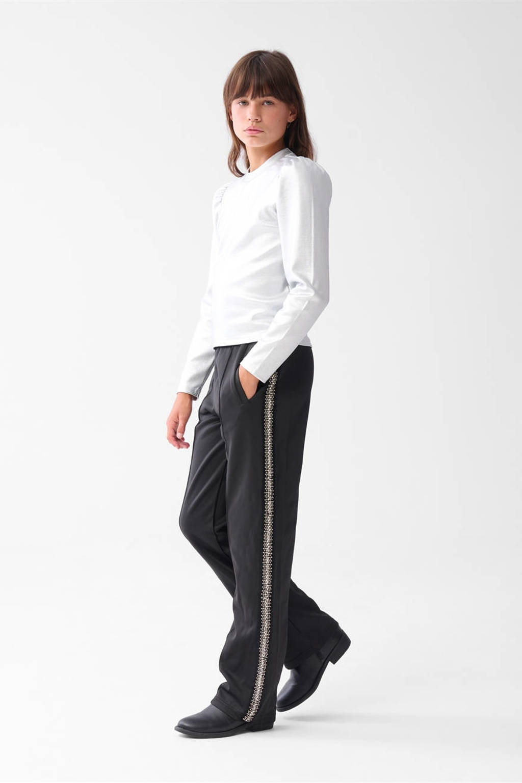 Shoeby wide leg casual broek zwart