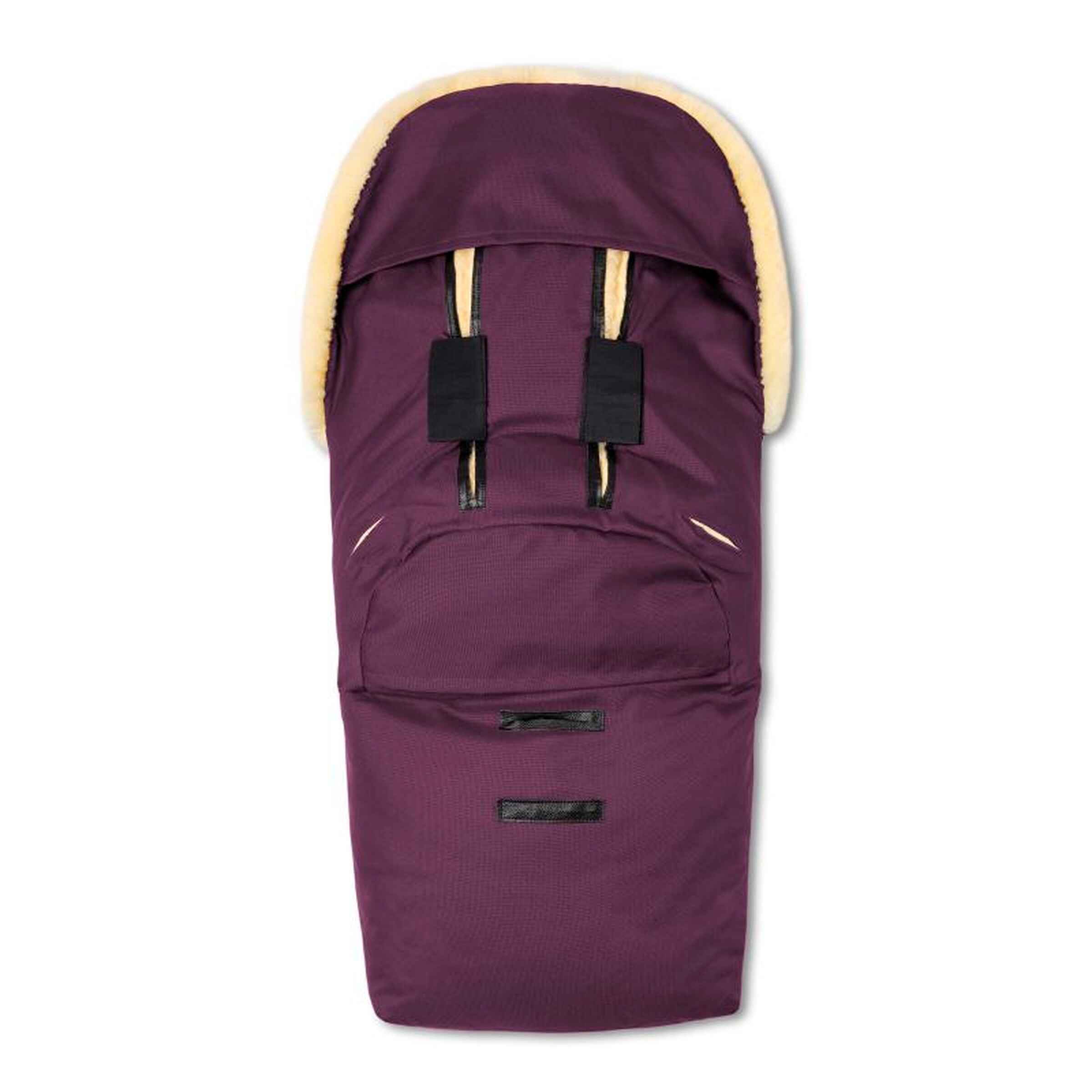 Hofbrucker Kinderwagen Lammfell-Fußsack Polaris Pflaume