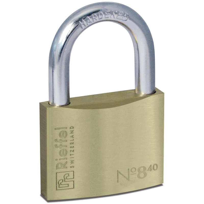 Rieffel Vorhängeschloss Nº8, 2.2 x 0.93 x 4 cm, gold