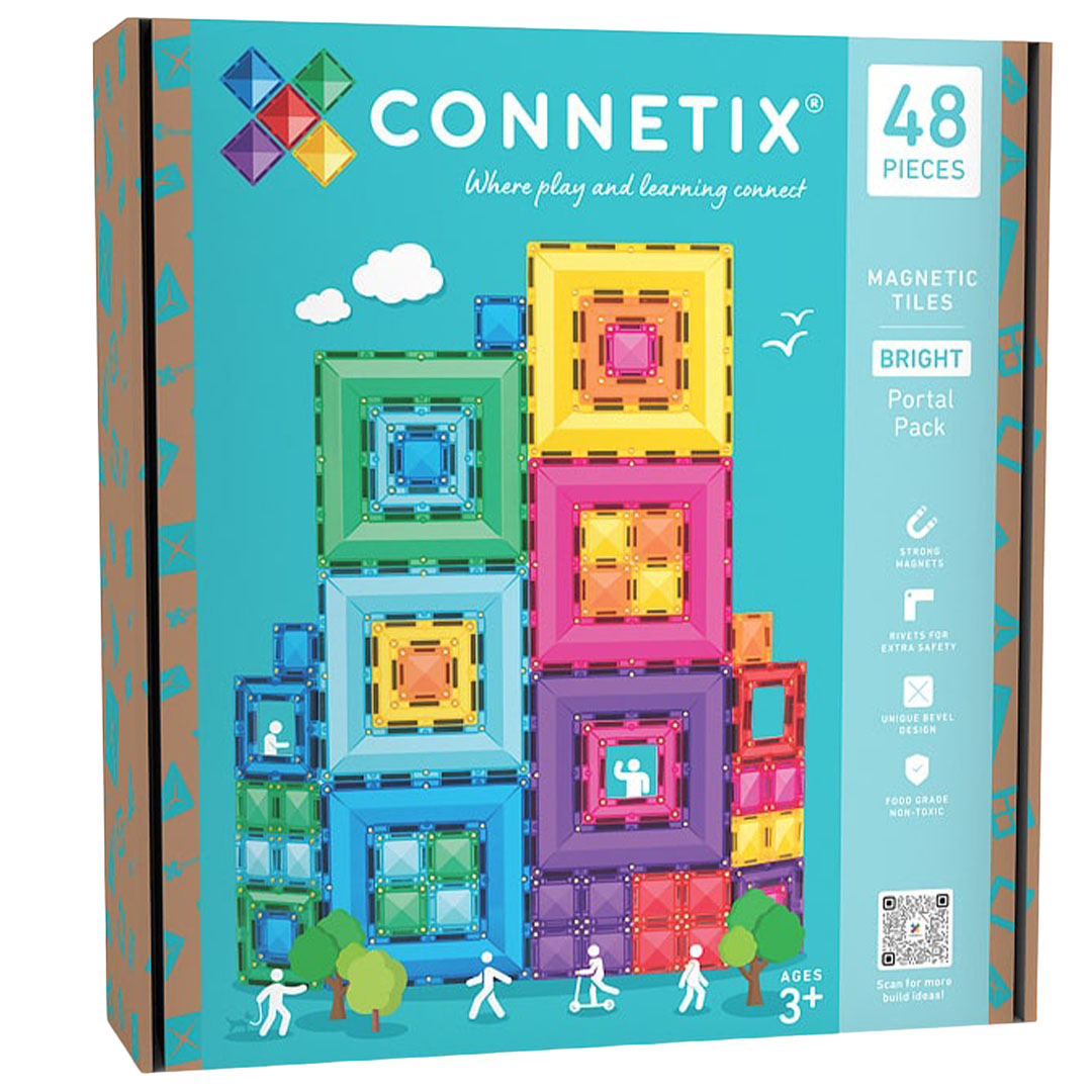 connetix magnetische tegels - bright portal - 48st