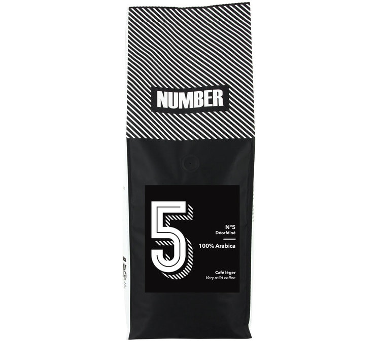 1kg Café en grain Décaféiné Number N°5 - NUMBER