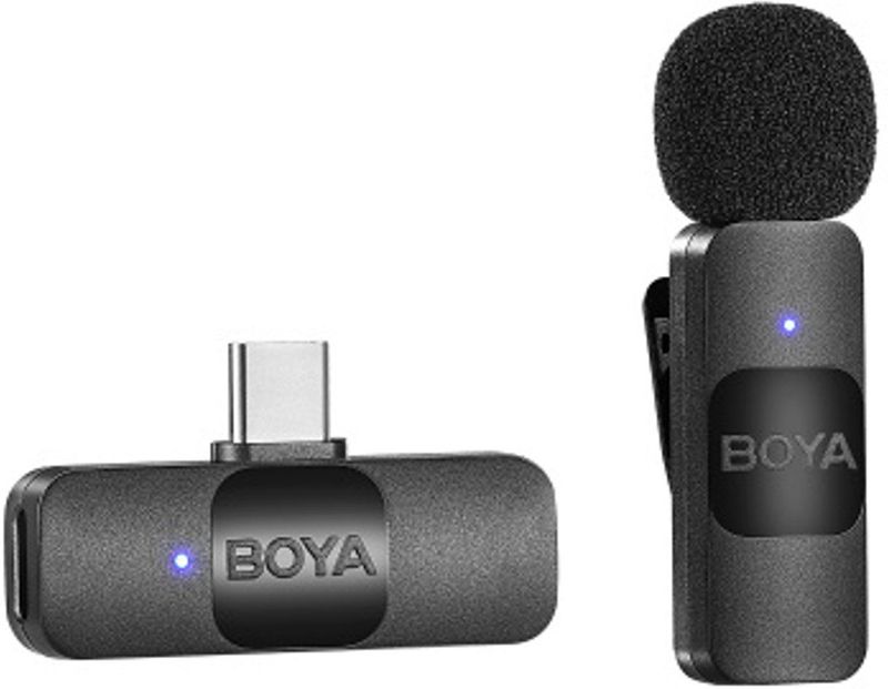 Boya - BY-V10 V2.0 - Draadloze Lavalier Microfoon - USB-C - 1 x TX en 1 x RX