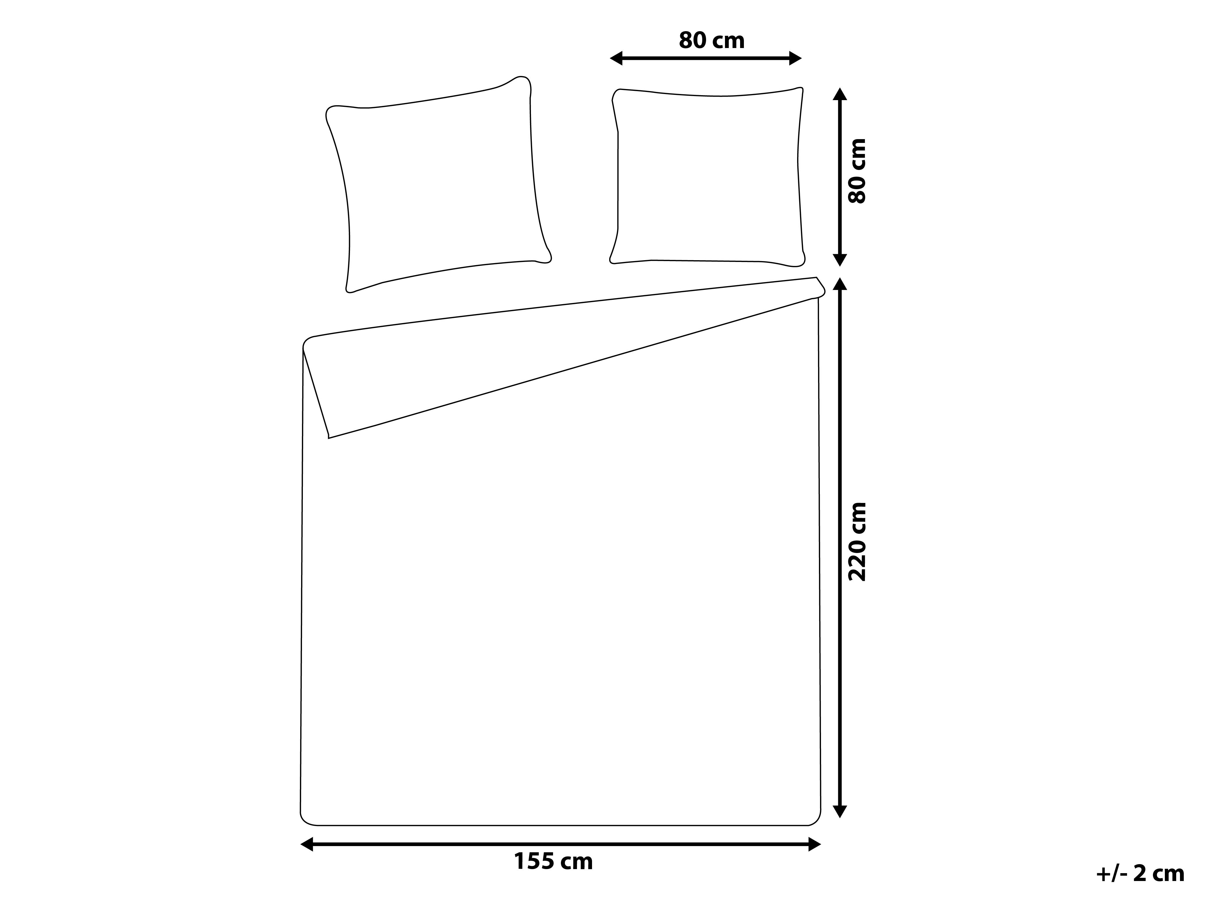 Dekbedovertrekset GREENWOOD Katoen-satijn 155 x 220 cm Groen