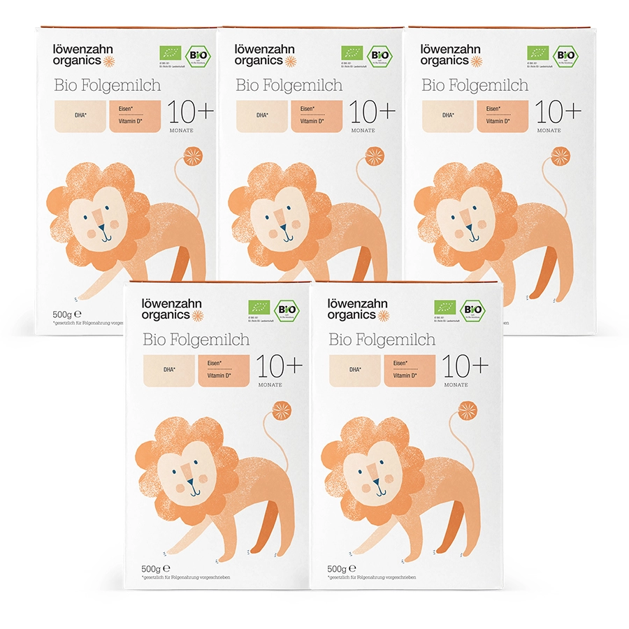 löwenzahn organics Folgemilch 3 5x 500 g ab dem 10+ Monat