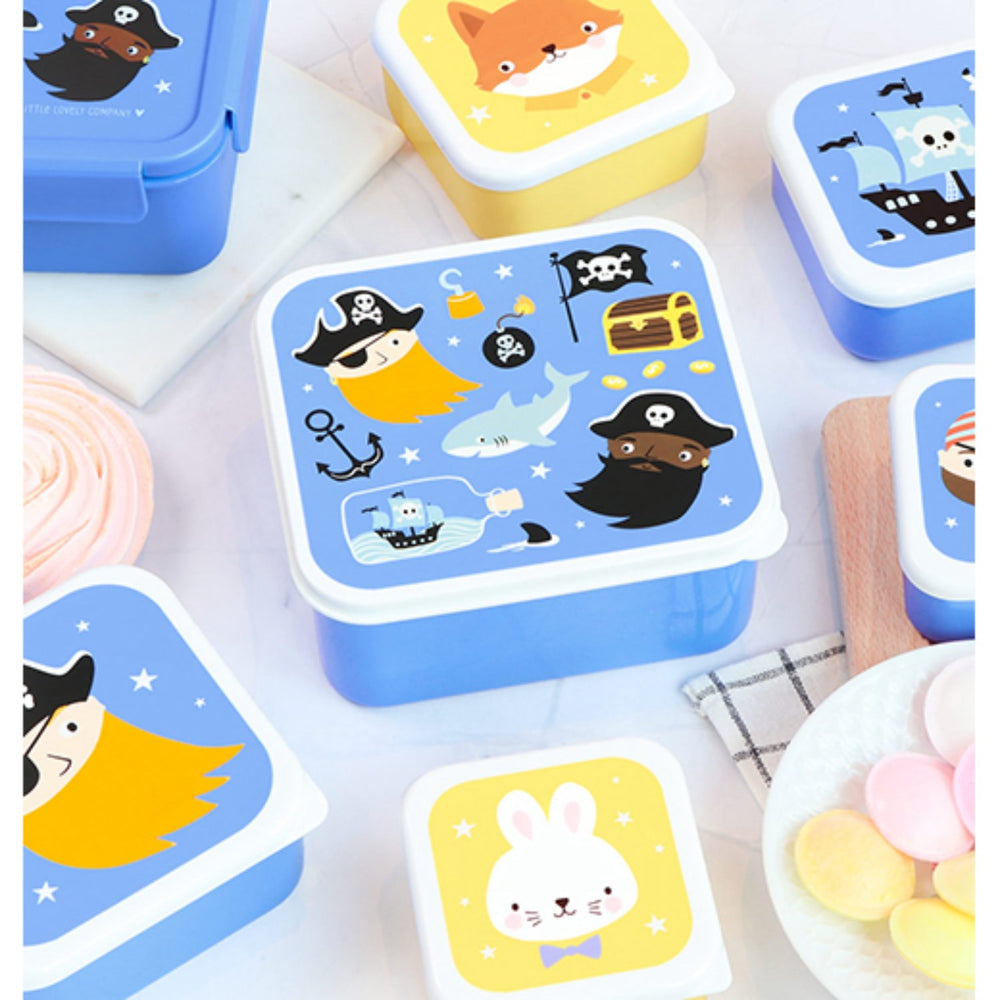 Køb A Little Lovely Company Pirates Lunch & Snack Box Set