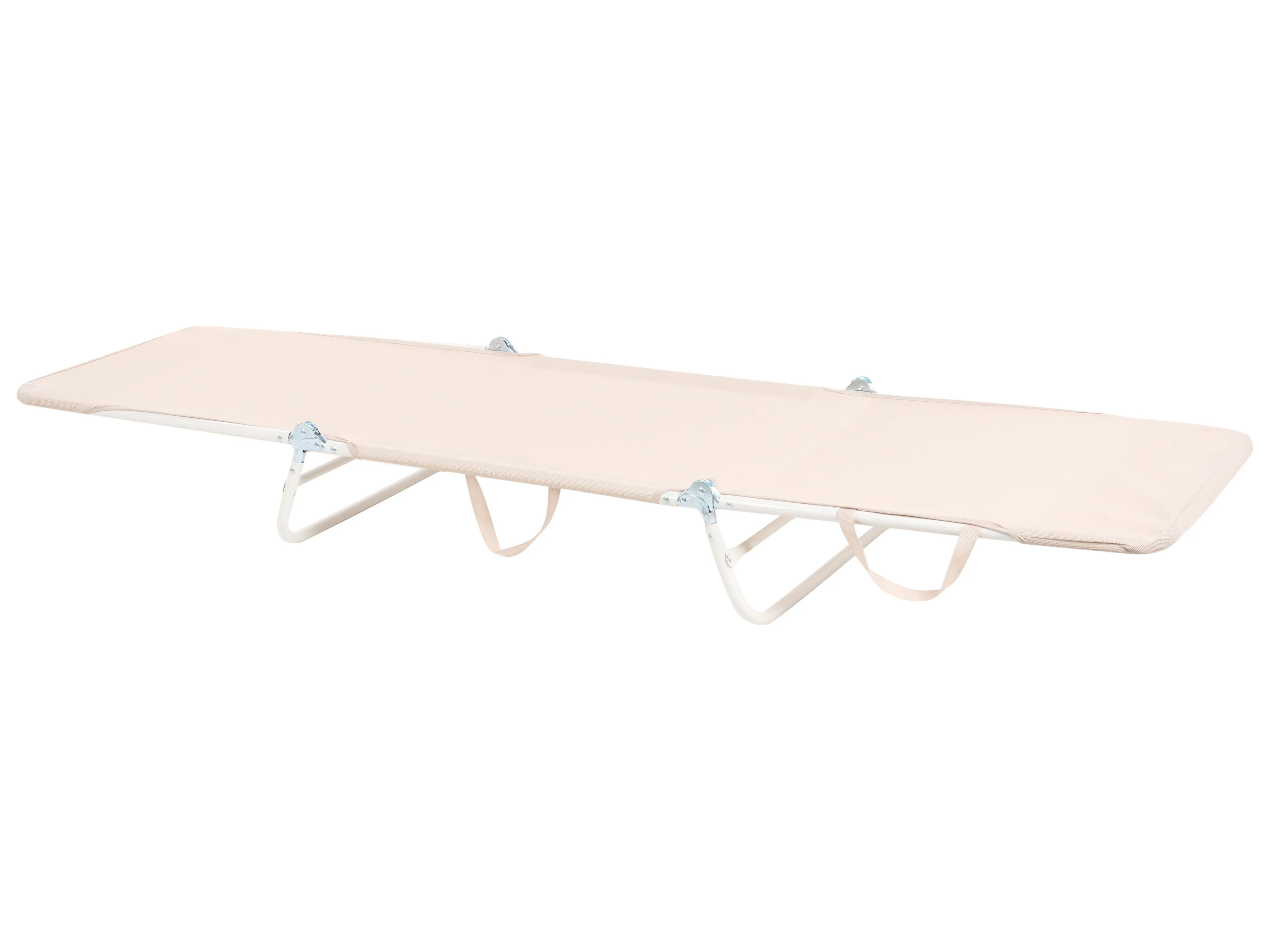 Ligstoel KASTORIA achteroververstelbaar Metaal Beige