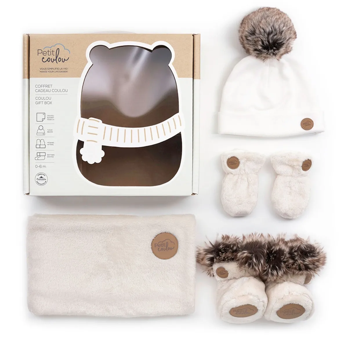 Petit Coulou Coffret Hiver (4 items) Crème 0-6mois