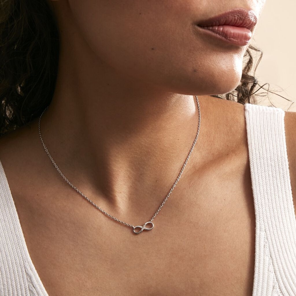 Collier Nohemi Argent Blanc Oxyde De Zirconium