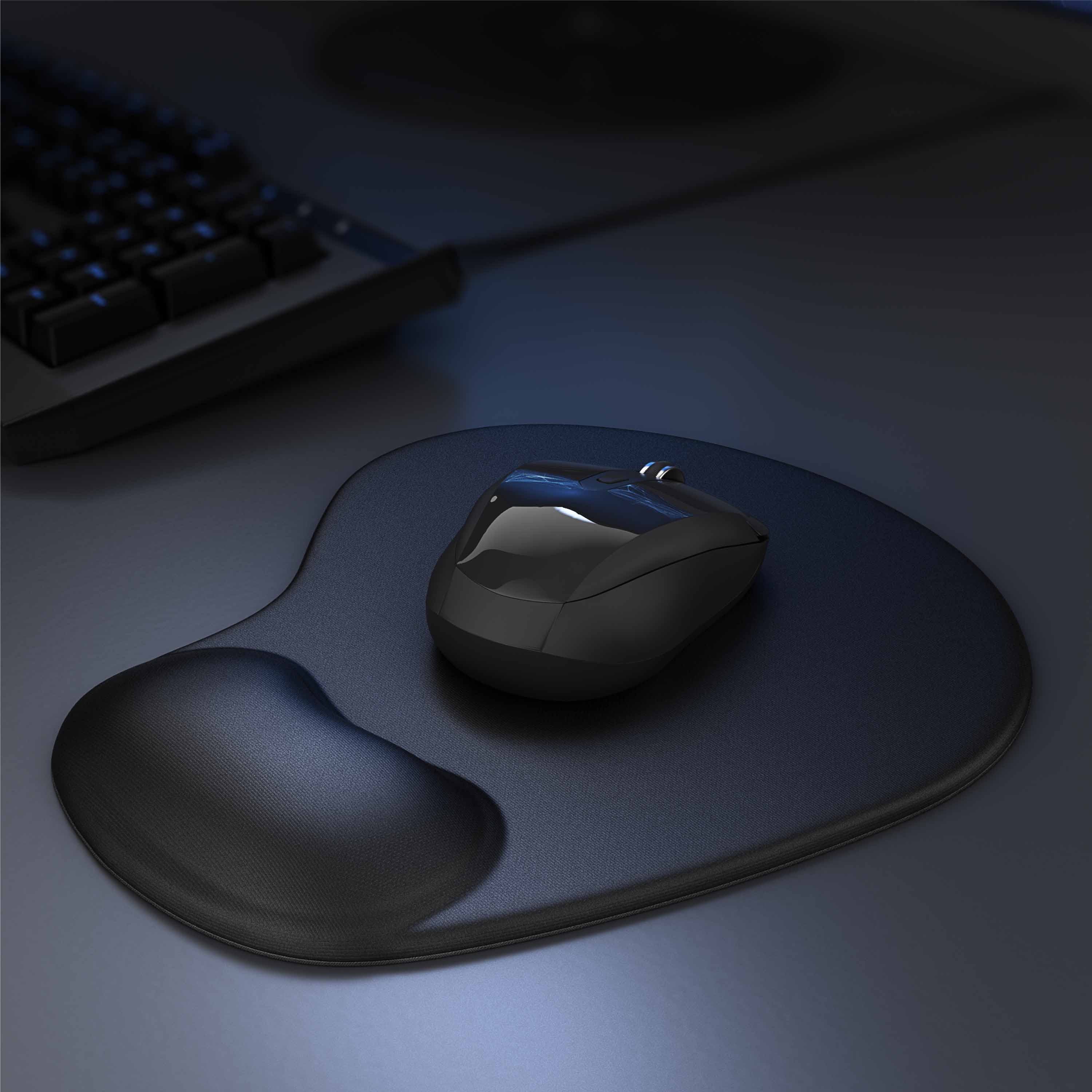 CSL Mauspad 2er Spar-Set mit ergonomischer Handgelenkauflage, Gel Komfort Office Mousepad
