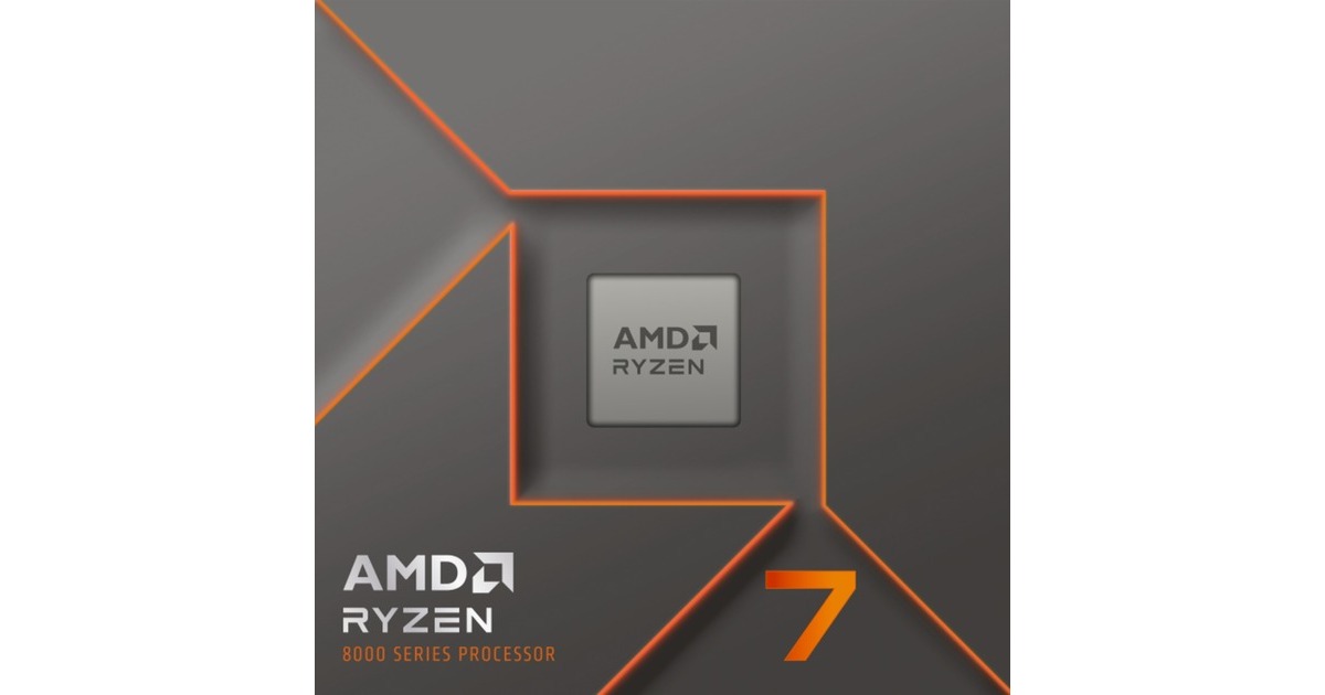 AMDRyzen 7 8700F, 4,1 GHz (5,0 GHz Turbo Boost) socket AM5 processor  (Unlocked, Wraith Stealth, Boxed)