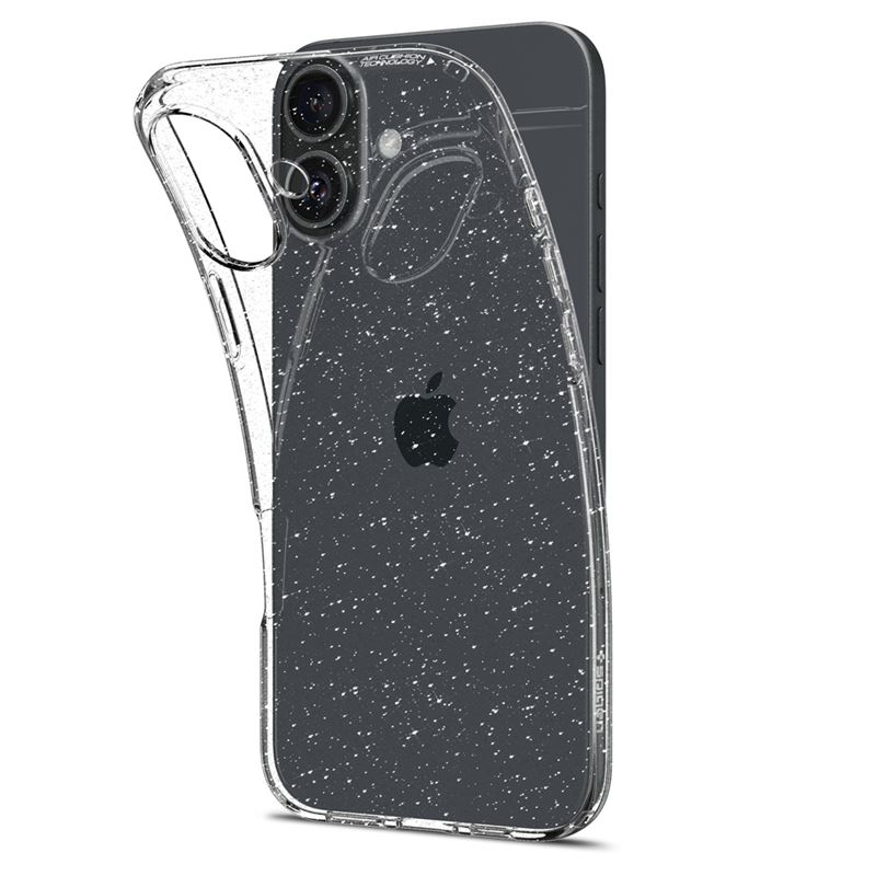 iPhone 16 Liquid Crystal Glitter Case Gummi Hülle (ACS08192) - Crystal Quartz