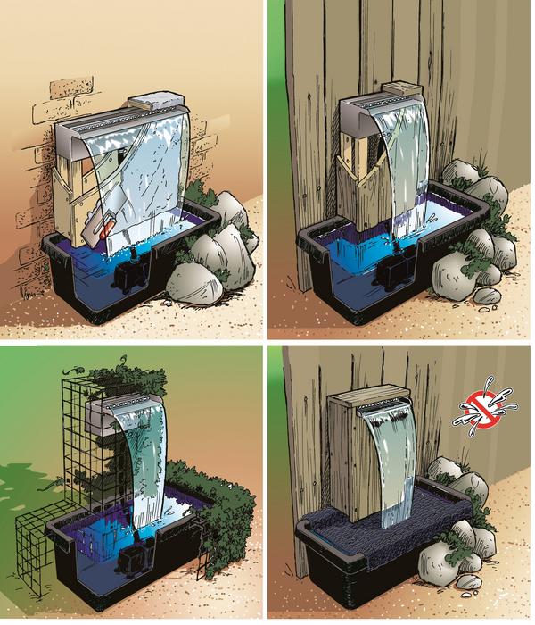 Ubbink Wasserfall Set Niagara LED mit Pumpe