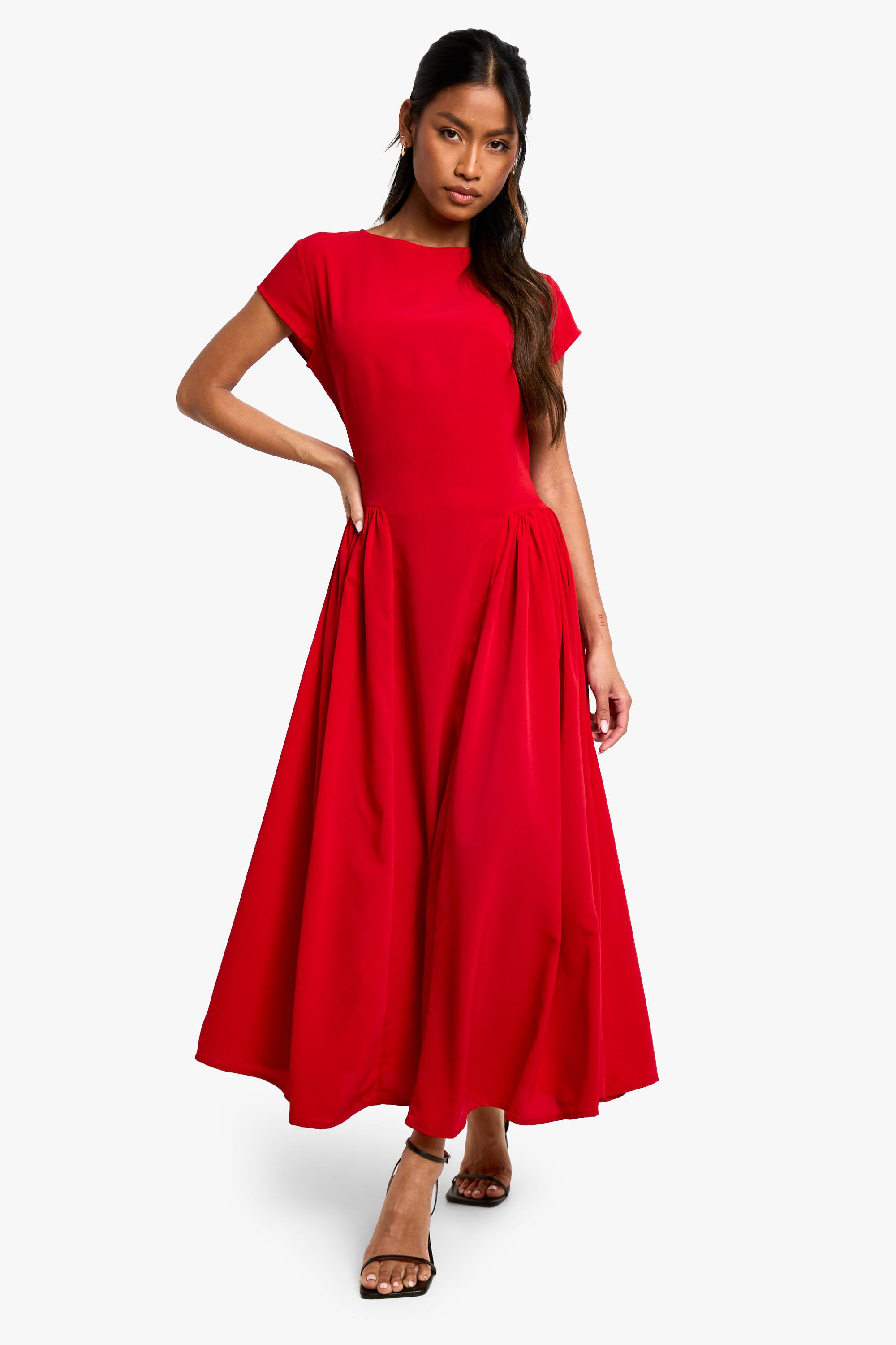 boohoo Robe midaxi à jupe volumineuse texturée