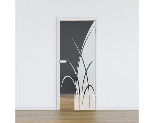 Pertura glazen deur Glera Green 01 834 x 2097 x 8 mm Rechts voor Studio Office fitting