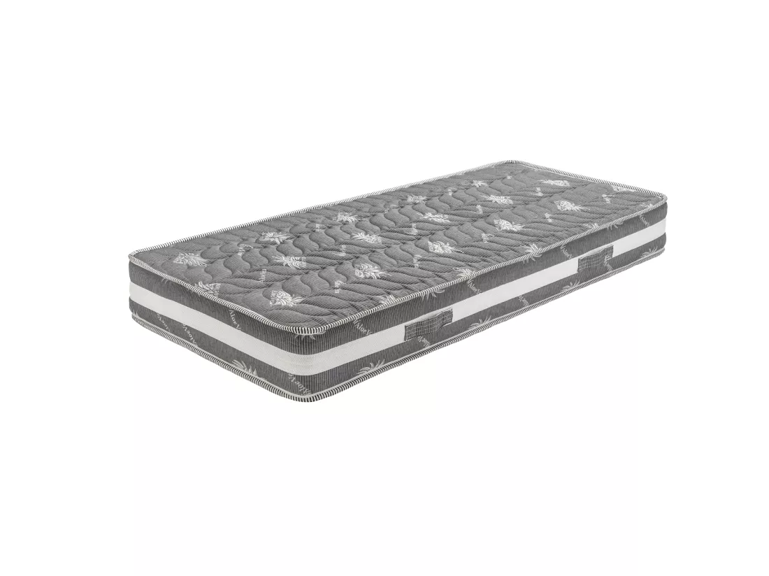 Lot de 2 Matelas s 90x190 x 22 cm + 2 Oreillers Mémoire + 2 Alèses - Très Ferme - Face Hiver Laine - ame rembourrage 100