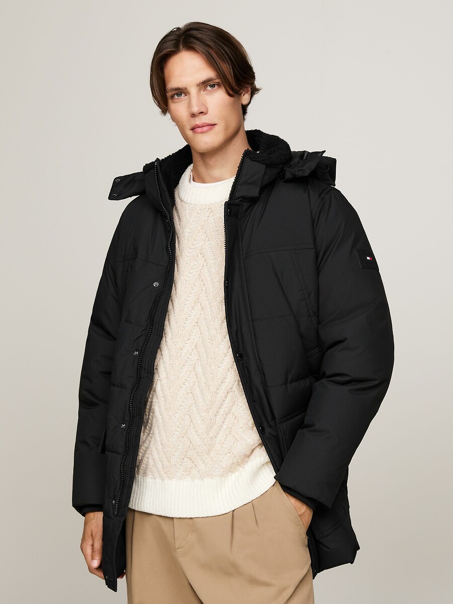 TOMMY HILFIGER<br>Parka com capuz removível, repelente à água e isolante