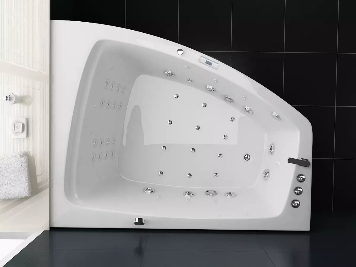 PureHaven Whirlpool 180x140 cm Reinigungsprogramm & Lichttherapie - versch. Ausführungen