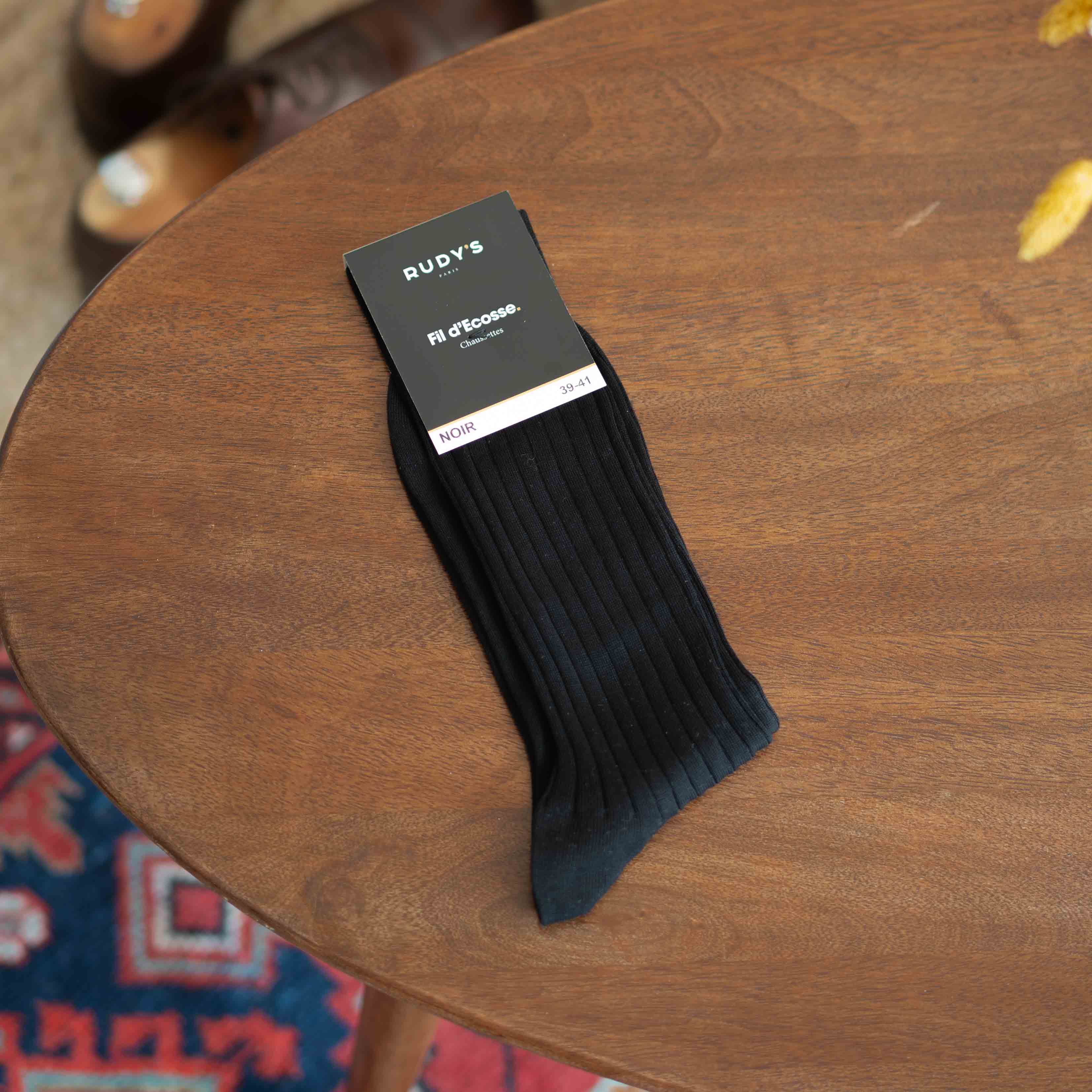 Chaussettes Fil D'Ecosse Noir-Chaussettes fil d'Ecosse