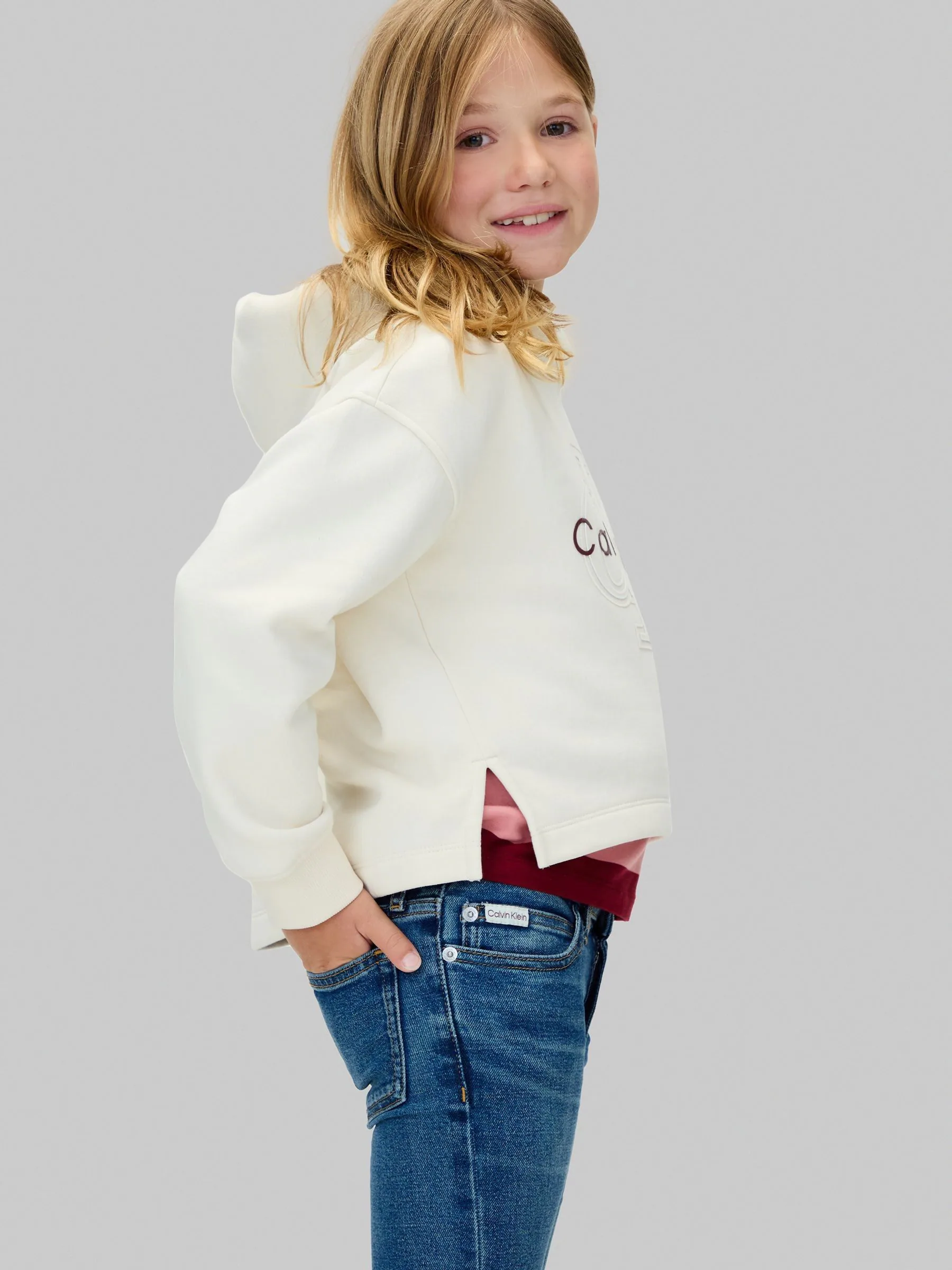 Calvin Klein uitlopende jeans met halfhoge taille