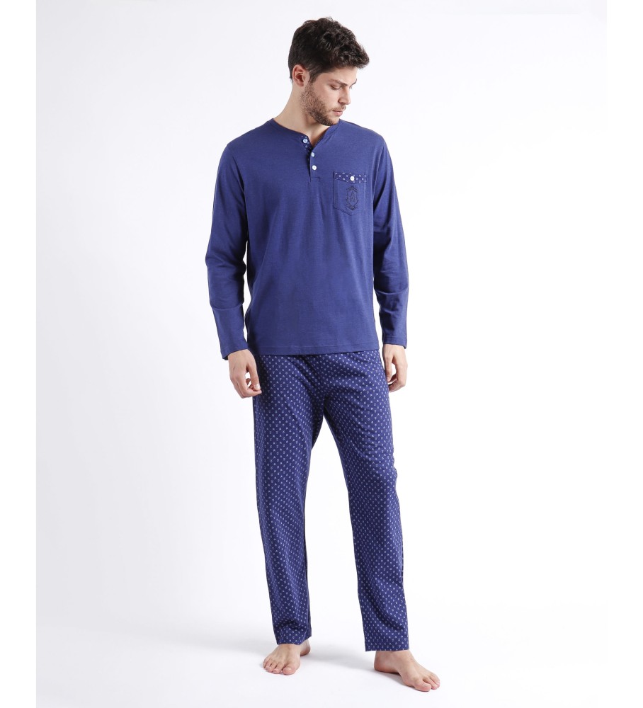 Pijama de manga comprida Admas Spike azul