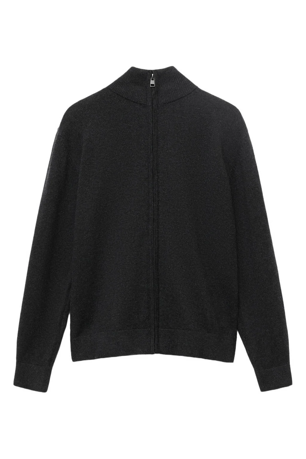 Mango Kids cardigan antraciet gebreid