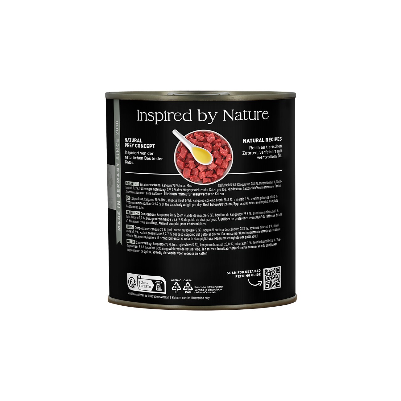 Catz finefood Nassfutter Katze Pure Adult Känguru 6x800 g