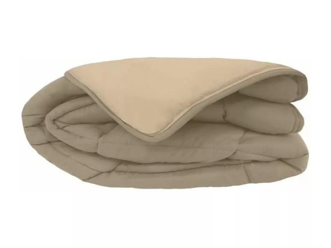 Couette Microfibre 400g/m2 CALGARY Taupe + Lin 220x240cm