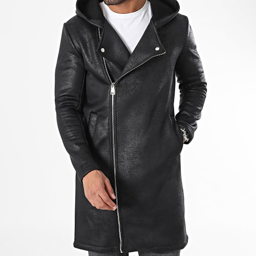 Veste Zippée Capuche Noir