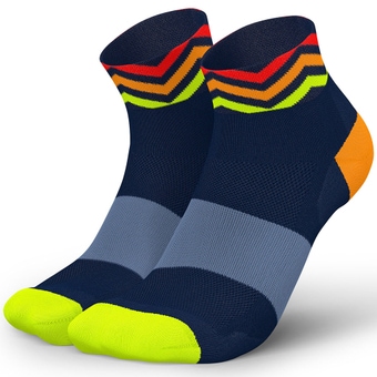 Incylence Ultralight Waves Short  Socken Navy Orange
