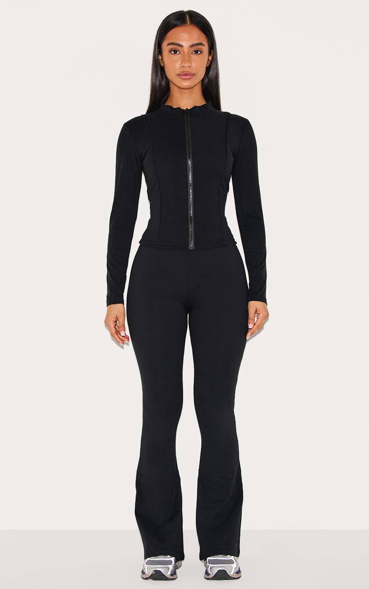 Noir Pantalon Taille Basse Sculptant Petite Taille