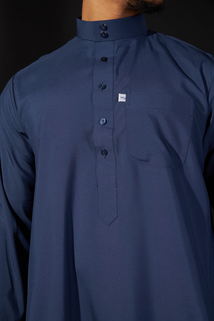 Qamis bleu foncé