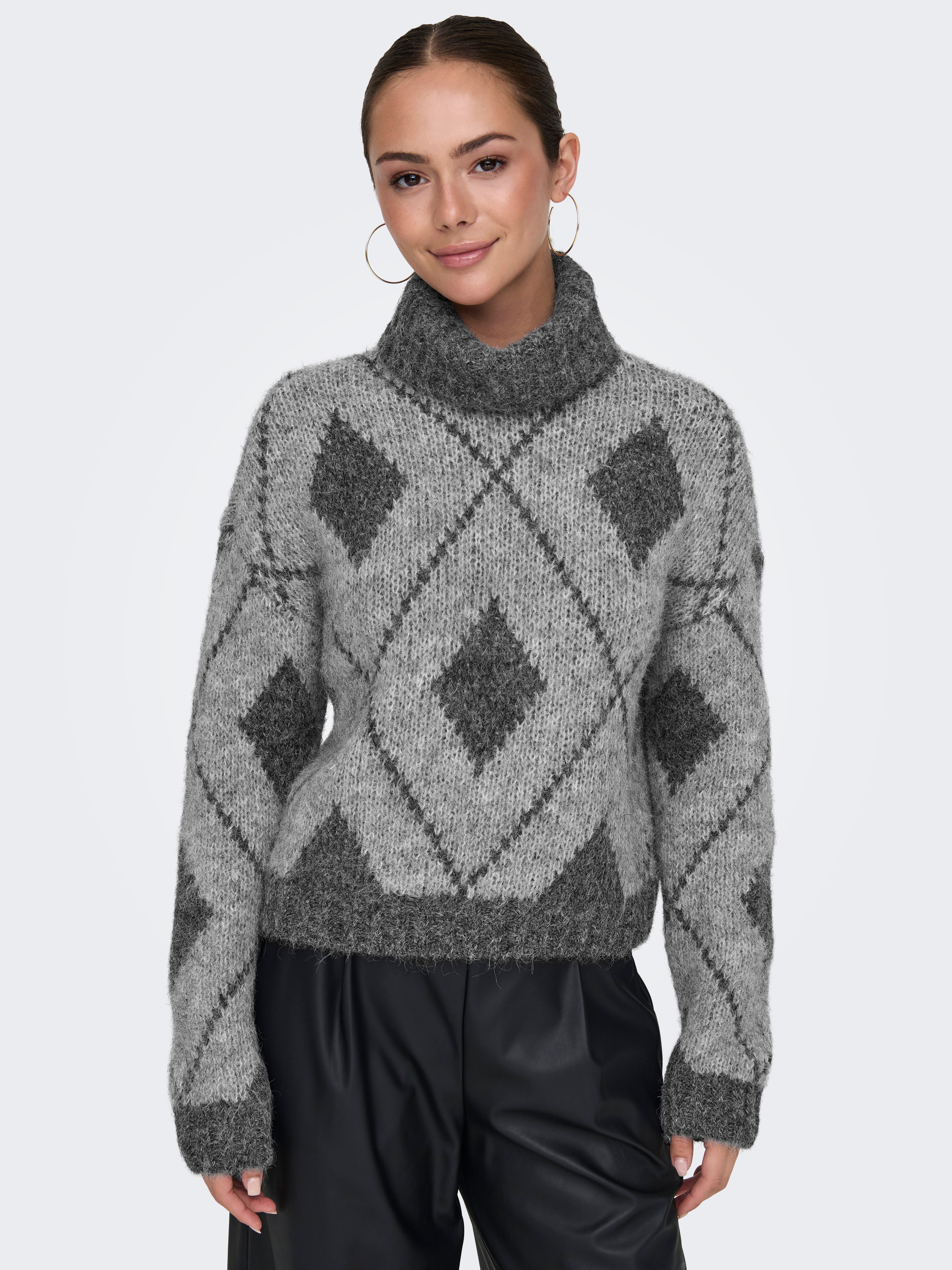 JDYZOEY Strickpullover Light Grey Melange