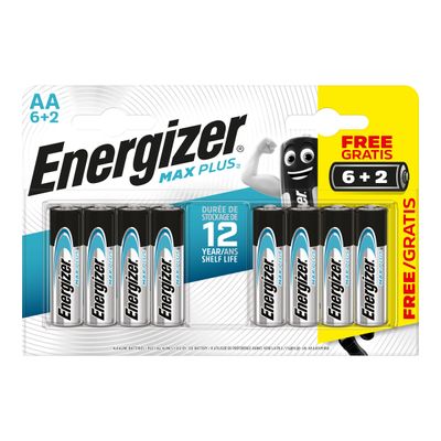 ENERGIZER Max Plus - 6+2 piles alcalines - AA LR06