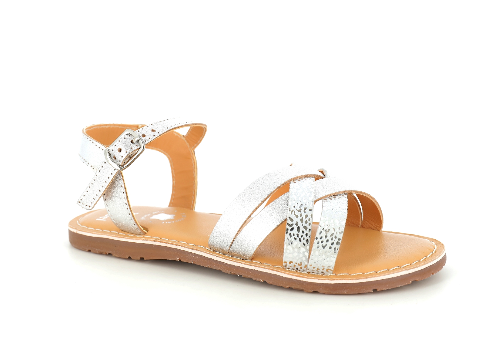 Minibel 4-DAHLIA Cuir Argent