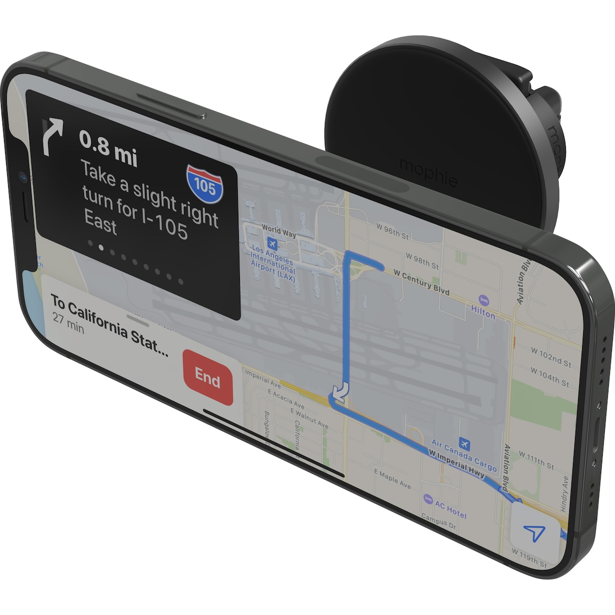 Mophie Snap mobilfeste til klimaanlegg bil (sort)
