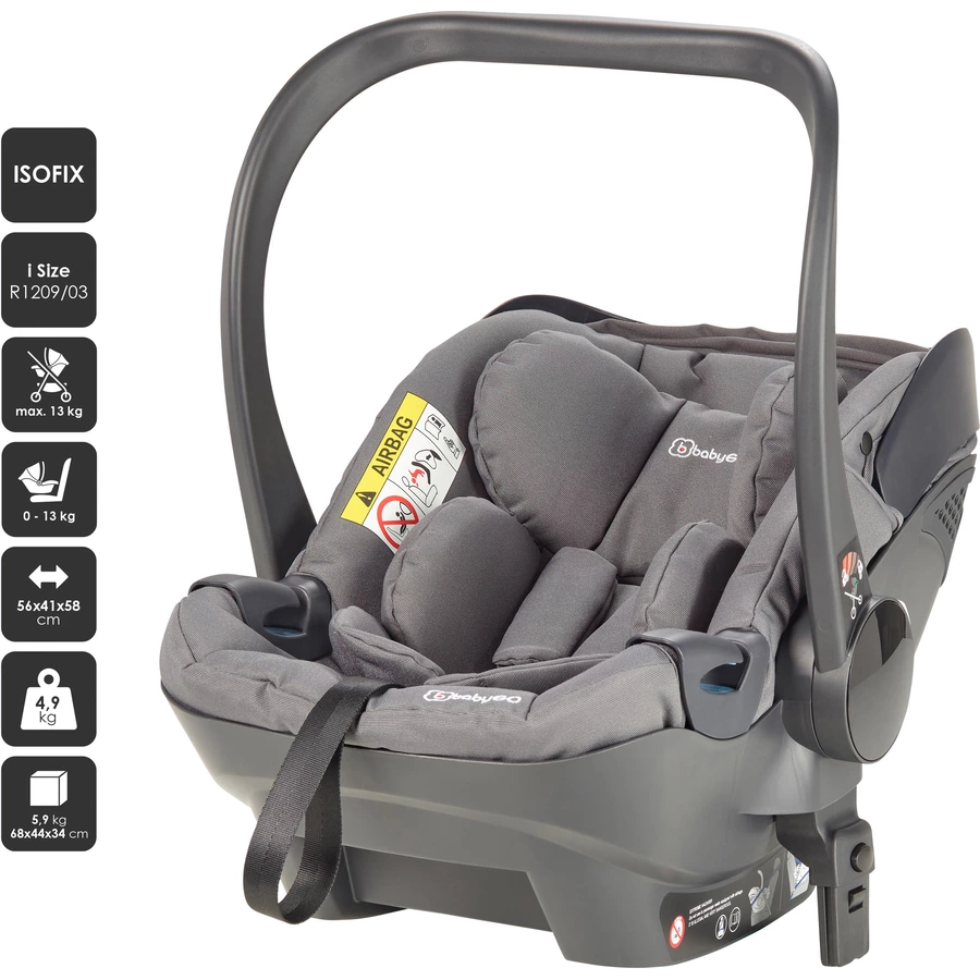 babyGO Geschwisterwagen Duo Mega Set Grey