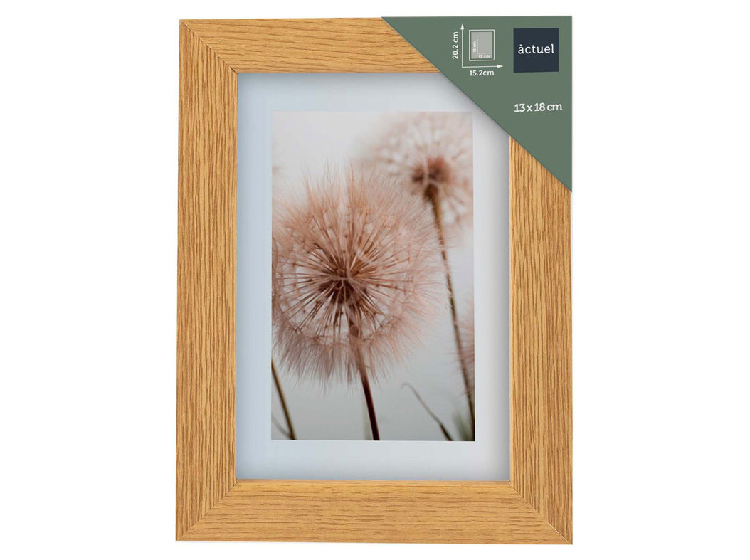 MOLDURA MDF ACTUEL NATURAL 13X18CM