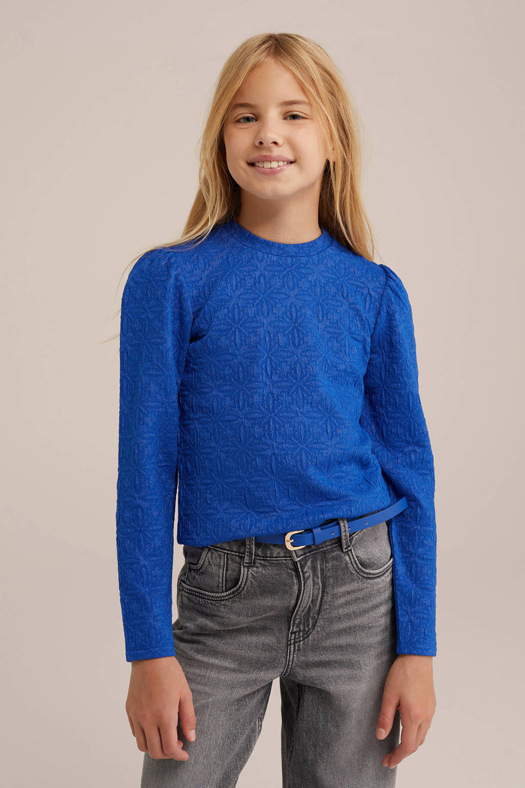 WE Fashion longsleeve kobalt blauw