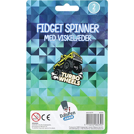Danpen Junior fidget spinner 2-pak - blå/grøn