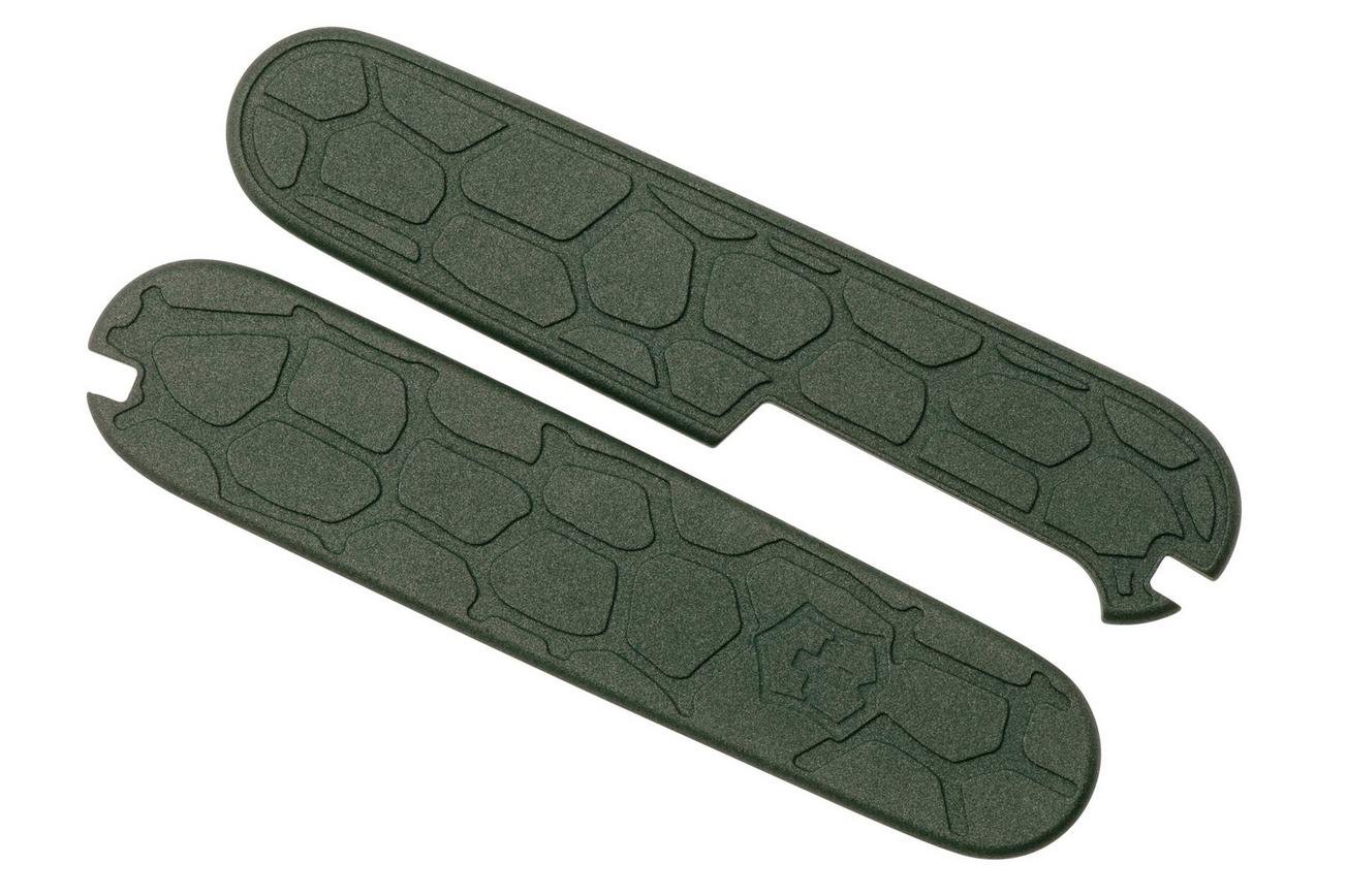 Lex Custom Victorinox 91 mm Scales V91LH338 Lizard Charcoal Green Titanium, handgreepschalen