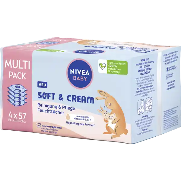 Soft & Cream Reinigung & Plege Feuchttücher Multipack