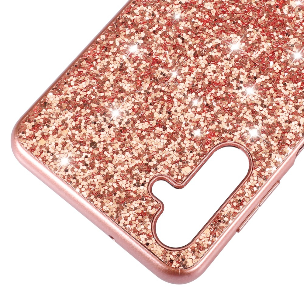 Samsung Galaxy A56 Hybrid Hardcase Schutzhülle im Glitzer Design - Schwarz